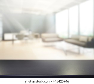 Table Top And Blur Office Of The Background - Shutterstock ID 445425946