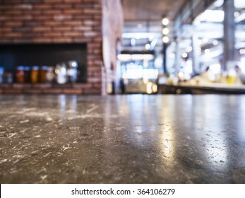 Table Top With Brick Oven Pizza Restaurant Background