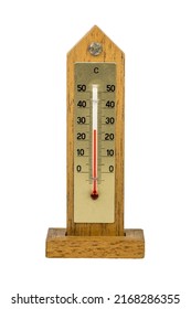 table top thermometer over white
