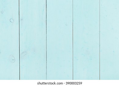 Table Top View Of The Artist. Empty Wooden Bench For Creative Work. Creative Minimalism, Simplicity And Convenience. Vertical Texture, Mint Color. Minimalist Style