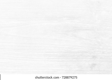 Table Top View Of Wood Texture In White Light Natural Color Background. Grey Clean Grain Wooden Floor, Seamless Birch Panel Backdrop With Plain Board Pale Detail Streak Finish Empty Space Concept.