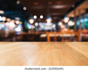 Table top wooden counter Bar Restaurant Interior Blur background - Powered by Shutterstock