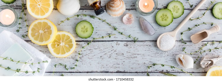 A Table Topped With Various Natural Remedies Used In Skincare And Wellness Holistic Treatments.