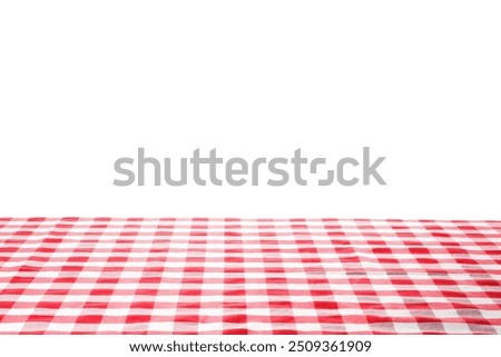 Tablecloth with checkered pattern isolated on white