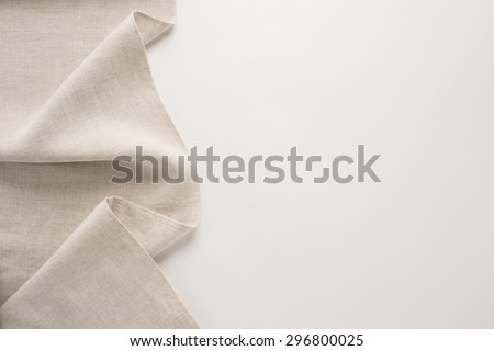 Tablecloth textile on white background 


