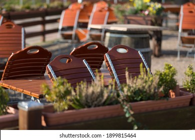 Tables And Chairs From A Beer Garden