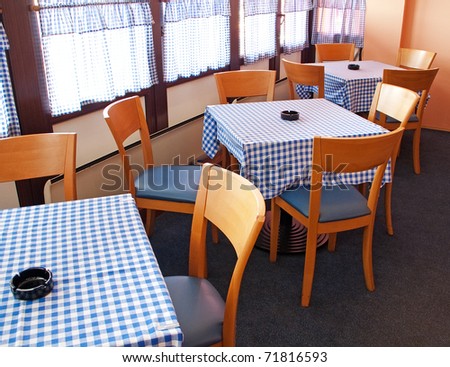 Tables in restaurant