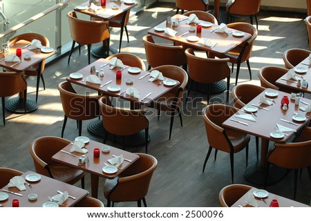 Tables in a resturant.