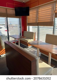 Tables In A Roadside Cafe