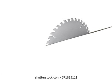 Tablesaw Blade Cutting Through White