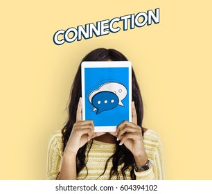 Tablet Chat Bubble Message Social Media Graphic - Powered by Shutterstock - Get 15% off with code: PIKWIZARD15