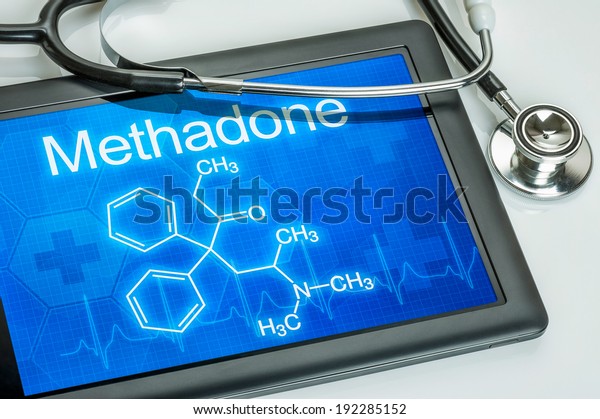 Tablet with the\
chemical formula of\
methadone