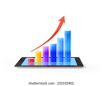 tablet computer with a graphic