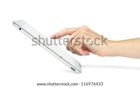 tablet computer in a hands