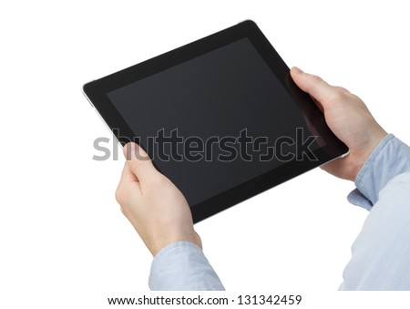 tablet computer in a hands