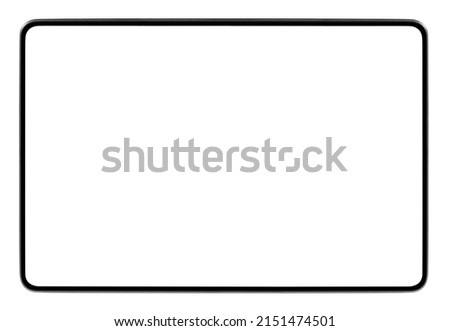 Tablet computer, isolated on white background