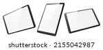 Tablet computers set, isolated on white background