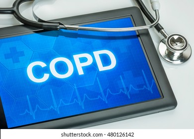 Tablet With The Diagnosis COPD On The Display