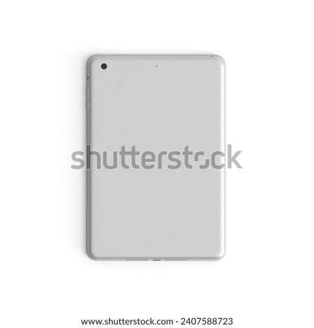 Tablet empty display with blank screen isolated on white background for ads Gold - Front - vertical Silver - Back