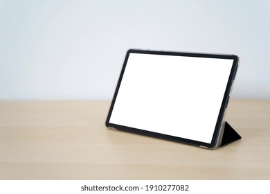 Tablet Mockup And White Screen On A Table