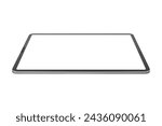 Tablet pc computer with blank screen isolated on white background.