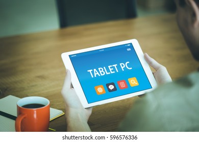 TABLET PC CONCEPT ON TABLET PC SCREEN