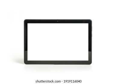 Tablet PC Horizontal Isolated On White, Front View , Include Clipping Path 