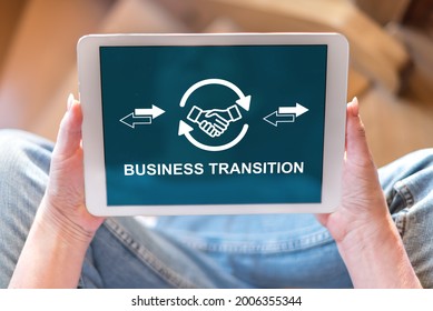 Tablet Screen Displaying A Business Transition Concept