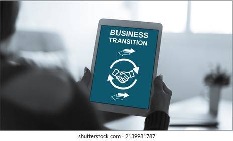 Tablet Screen Displaying A Business Transition Concept