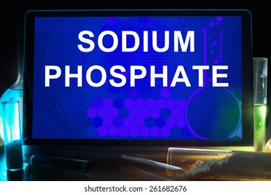 Tablet With Words Of  Sodium Phosphate.