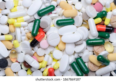 Tablets and capsules, a large number of medicines - Powered by Shutterstock