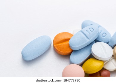 Tablets pills capsule heap hospital medicine medical antibiotic flu pharmacy
