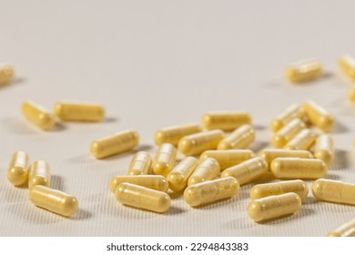 A lot of tablets scattered on a table, Tablets, Concept of healthcare and medicine