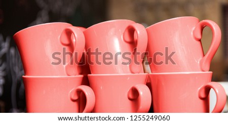 Similar – Image, Stock Photo stack ceramic cups