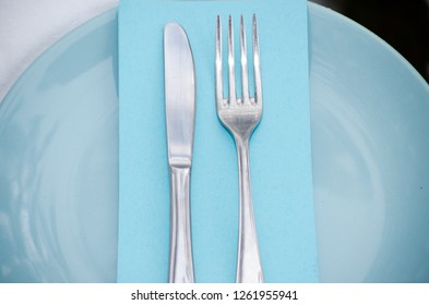 Tableware on the plate