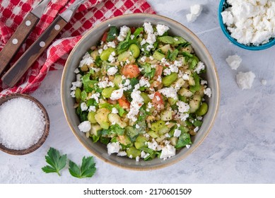Tabouleh Salad With Edamame And Feta