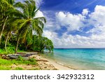 Tabuaeran beach on the Fanning Island, Republic of Kiribati