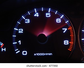 Tachmeter revving