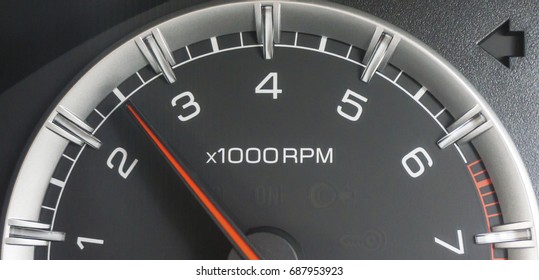 Tachometer Close Rev Counter Car Stock Photo 687953923 | Shutterstock