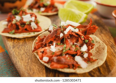 Taco Al Pastor, Mexican Taco, Street Food In Mexico City