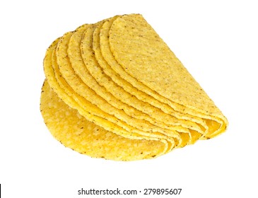 Taco Shells Isolated On White