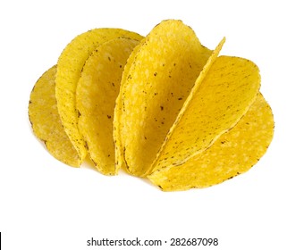 Taco Shells Isolated On White