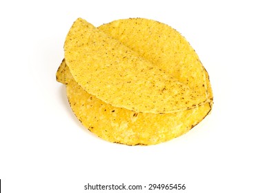 Taco Shells Isolated On White