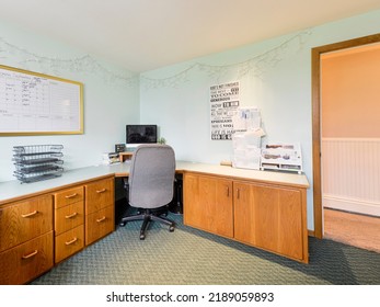 Tacoma, WA, USA - Aug. 10, 2022: Modern Residential Home Office Interior