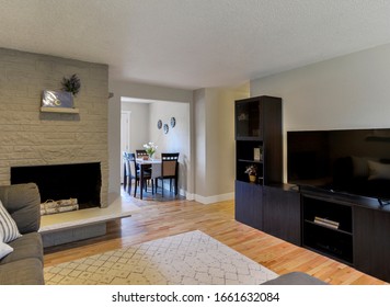 Tacoma, WA  USA - Feb. 19, 2020: Modern living room and dining room interior