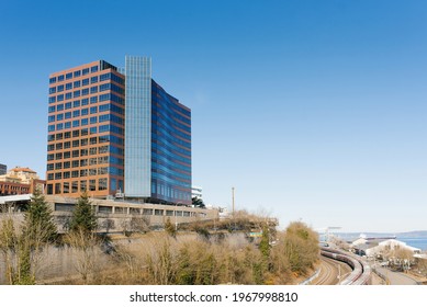 Tacoma, Washington, USA. March 2021. Building In The Seaport