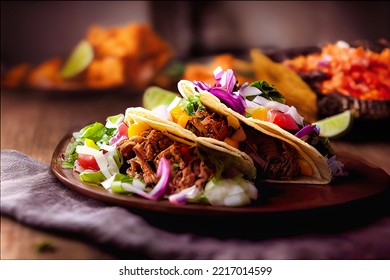 Tacos And Burritos. Studio Setup. Studio Lighting. Beautiful Colors.