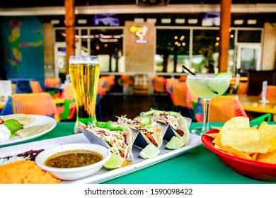 Tacos & Margaritas At Restaurant