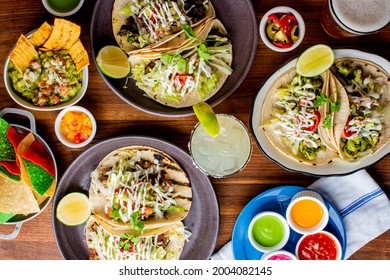 Tacos. Tacos. Meat, Fried Fish, Avocado, Cilantro, Cheese, Homemade Salsa, Lettuce And Lime Slices. Tex-Mex Favorite, Mexican Street Tacos: Beef, Fish, Pork, Served On Homemade Corn Tortillas.