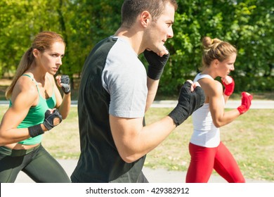 Taebo Team In Training, Doing Uppercut Punch